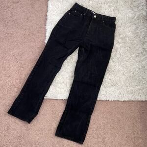 Zara Black Button Fly Jeans Size 6